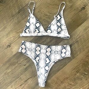 Snake Print Cheeky Bikini